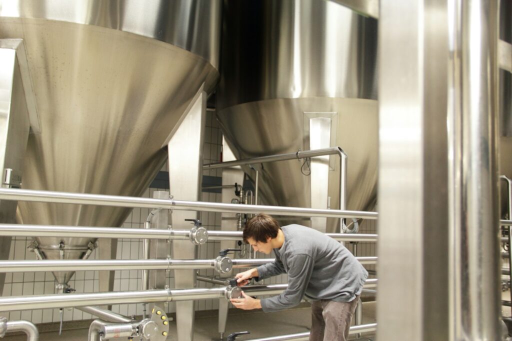 Man working in brewery
